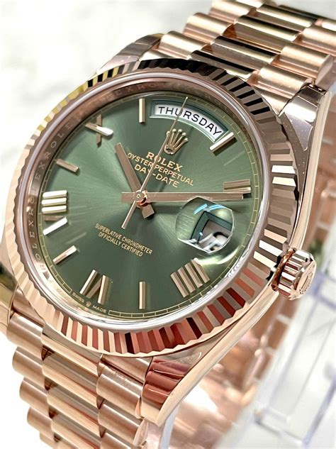 rolex daydate 40 olive|rolex day date 40 price.